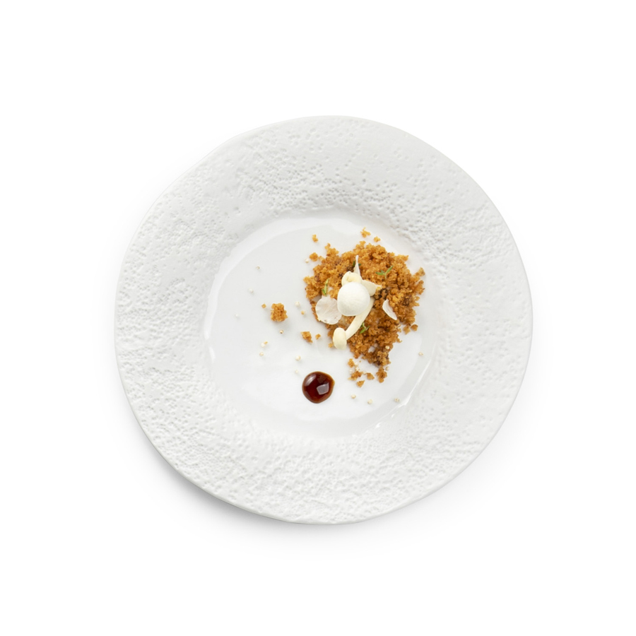 Pordamsa Taffoni Porcelain Gloss/Matte White Round Plate 14cm