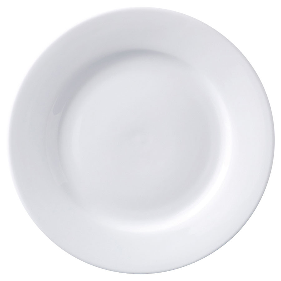 Superwhite Porcelain Round Winged Plate 23cm