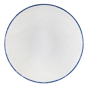 Churchill Stonecast Hints Vitrified Porcelain Indigo Blue Round Coupe Bowl 38.5x8.8cm 500cl