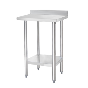 Connecta Wall Table with Undershelf - 600 x 600 with 900mm high worktop and 100mm upstand