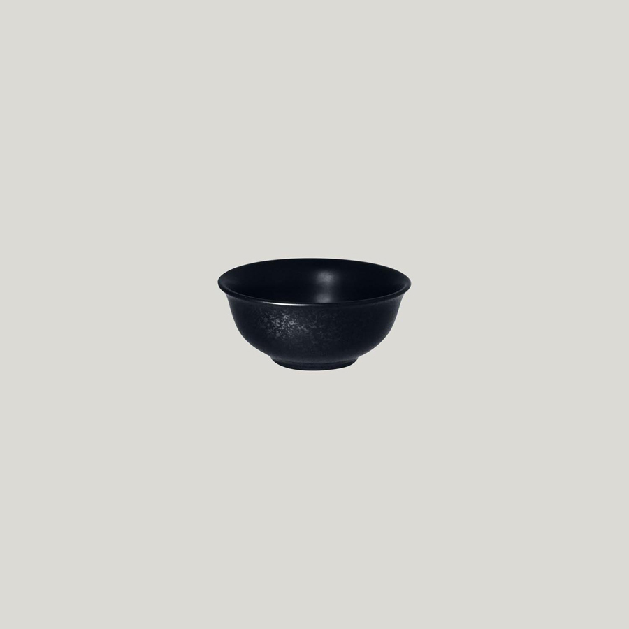 Rak Karbon Vitrified Porcelain Black Round Bowl 9x4cm 11cl