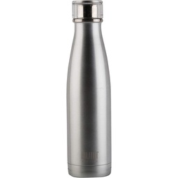 BUILT Double Walled Silver Stainless Steel Water Bottle 500ml