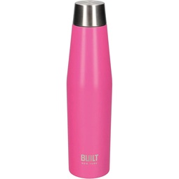 BUILT Perfect Seal Pink Stainless Steel Hydration Bottle 540ml