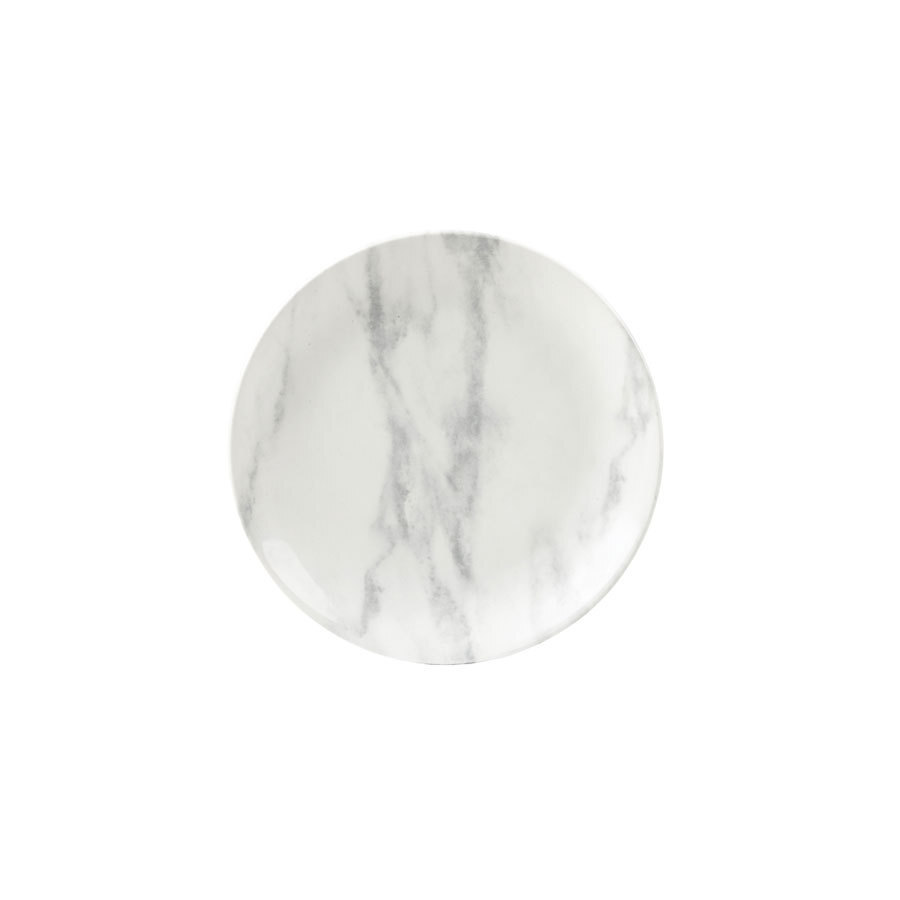Textured Prints Grey Marble Coupe Plate 16.5cm