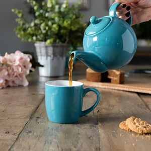 London Pottery Farmhouse Aqua Ceramic Teapot 600ml