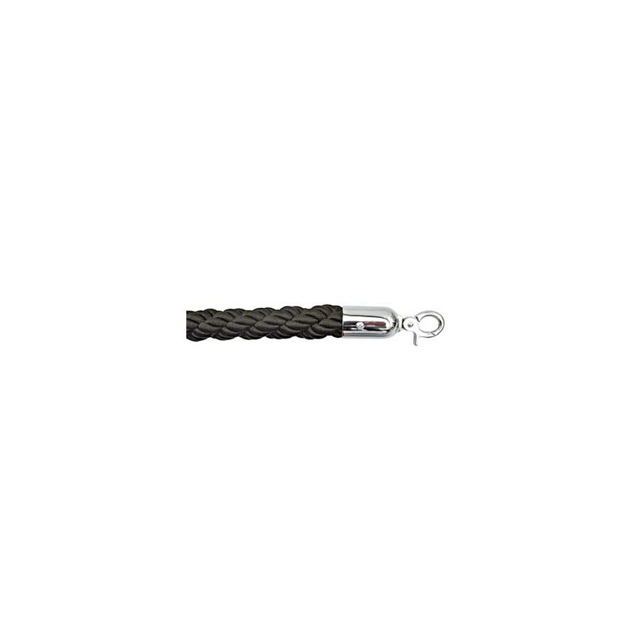 CED Braided Guide Rope with Chrome Hooks - 1.5mtr - Black