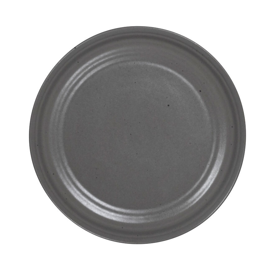 Artisan Pebble Vitrified Fine China Grey Round Coupe Plate 21cm