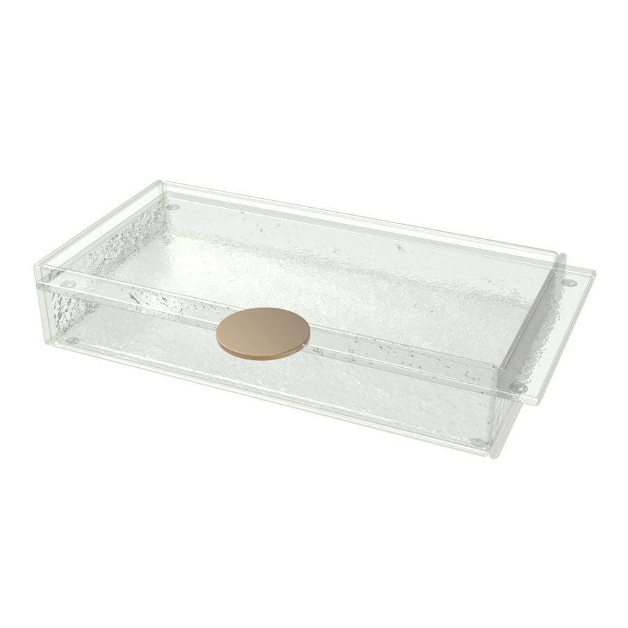 My Glass Studio Bento Dinner Plates Clear Transparent Rectangular Box With Lid 28x14x6cm