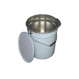 Manutan Tapered Tinplate Pail with Ring Latch Lid