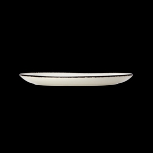Steelite Charcoal Dapple Vitrifird Porcelain Oval Coupe Plate 28cm 11 Inch