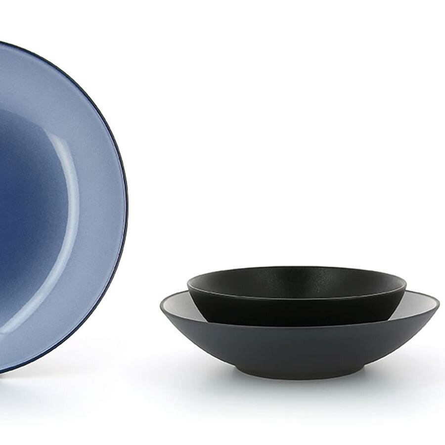 Revol Equinoxe Porcelain Cirrus Blue Round Coupe Plate 24cm