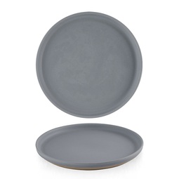 Churchill Emerge Vitrified Porcelain Seattle Grey Round Walled Plate 26cm