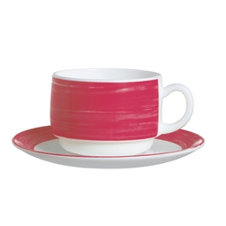 Arcoroc Brush Opal Cherry Red Stacking Cup 19cl 6.7oz