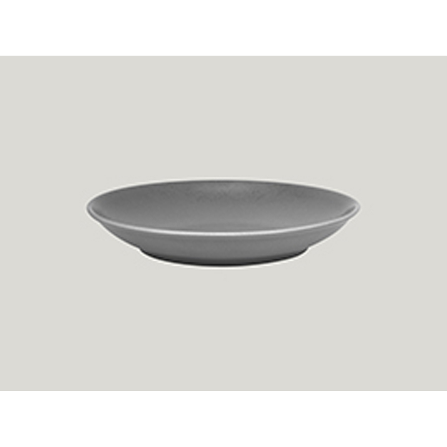 Rak Shale Vitrified Porcelain Grey Round Deep Coupe Plate 28cm