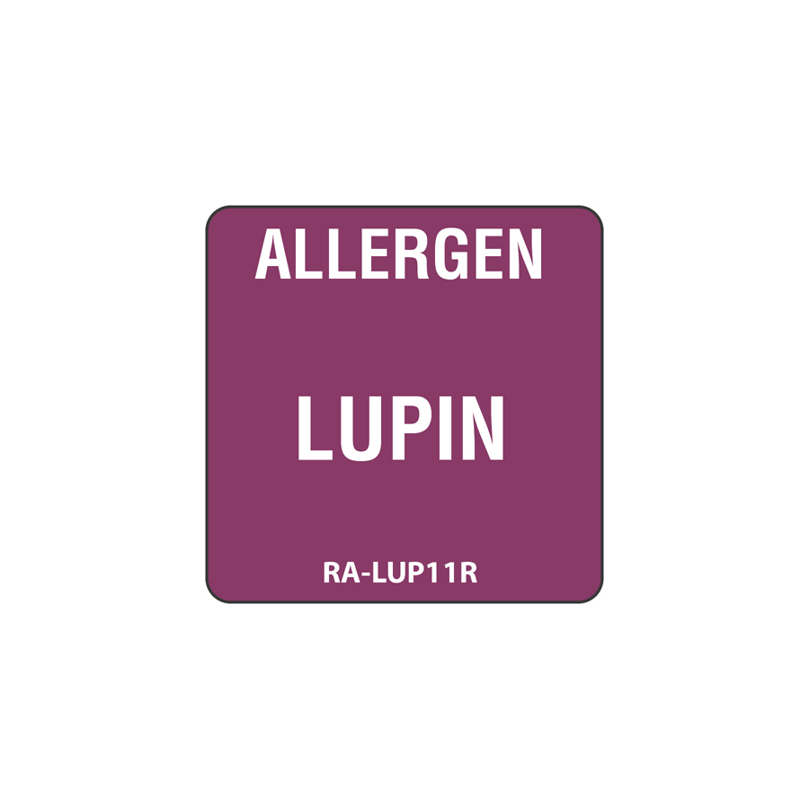 Lupin Allergen Label Purple 2.5x2.5cm